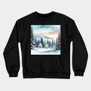 Winter Mountain Winter Landscape Crewneck Sweatshirt